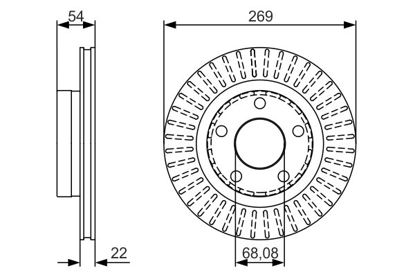 BOSCH 0986479A42 Féktárcsa