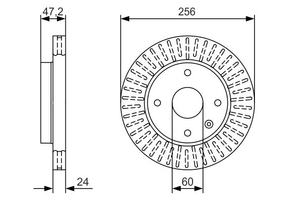 BOSCH 0986479A54 Féktárcsa