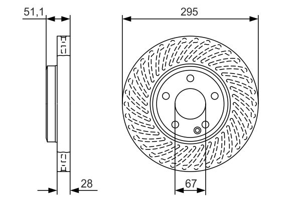 BOSCH 0986479A58 Féktárcsa