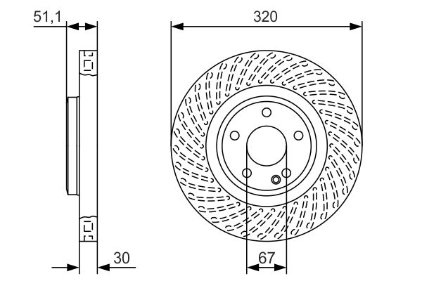 BOSCH 0986479A59 Féktárcsa