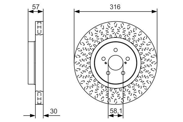 BOSCH 0986479A81 Féktárcsa