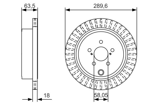 BOSCH 0986479A83 Féktárcsa