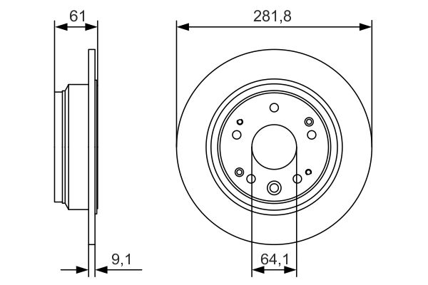 BOSCH 0986479A91 Féktárcsa