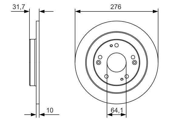 BOSCH 1001772636 0986479A92 - Hátsó féktárcsa