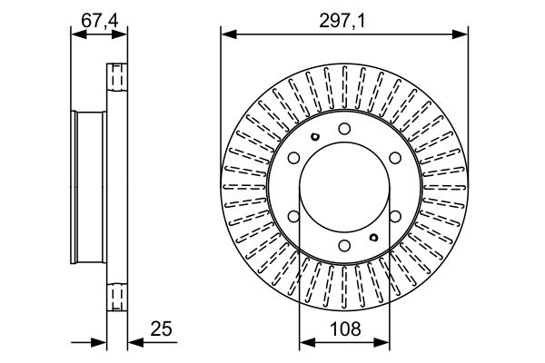 BOSCH 1001772640 0986479A96 - Első féktárcsa