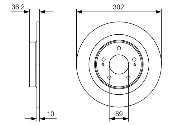 BOSCH 0986479B04 Féktárcsa