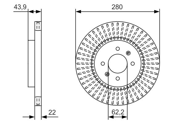 BOSCH BOS0986479B05 féktárcsa