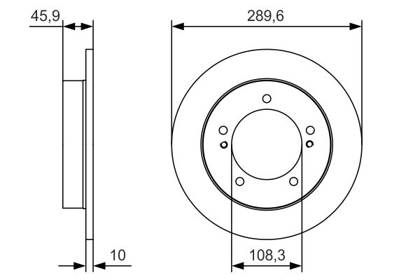 BOSCH 0986479B09 Féktárcsa