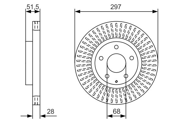 BOSCH 0986479B15 Féktárcsa