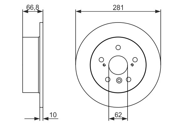 BOSCH 0986479C21 Féktárcsa