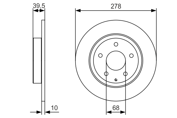 BOSCH 0986479C22 Féktárcsa