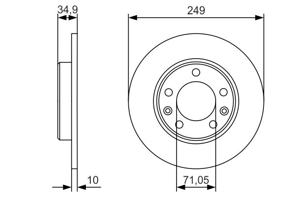 BOSCH BOS0986479C23 féktárcsa