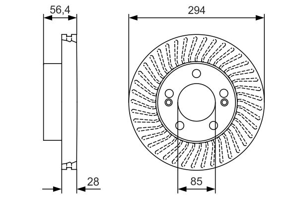 BOSCH 0986479C31 Féktárcsa