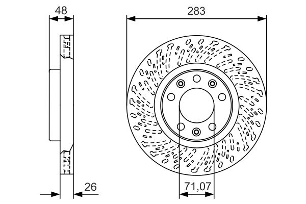 BOSCH 241 014 0 986 479 C35 - Féktárcsa