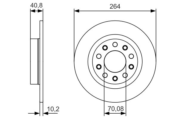 BOSCH BOS0986479C41 féktárcsa