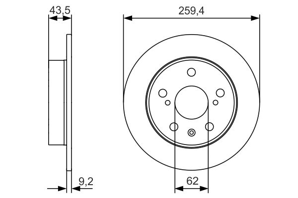 BOSCH BOS0986479C44 féktárcsa