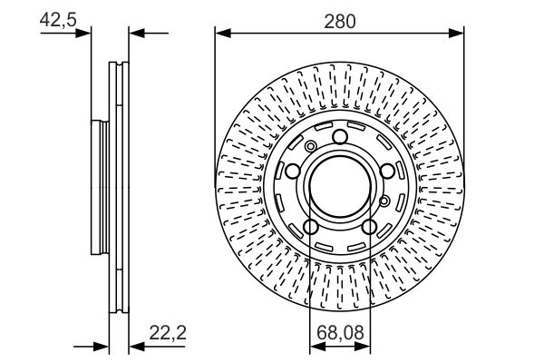 BOSCH BOS0986479C89 féktárcsa