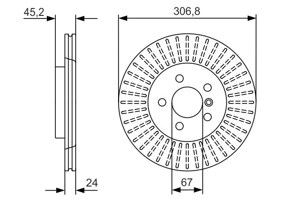 BOSCH BOS0986479C93 féktárcsa