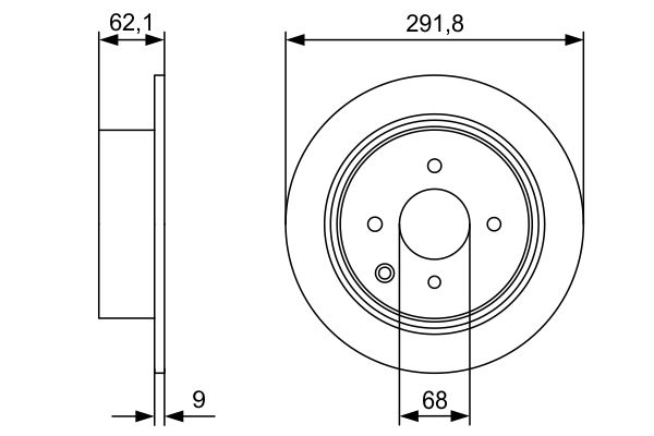 BOSCH 251 901 0 986 479 D18 - Féktárcsa