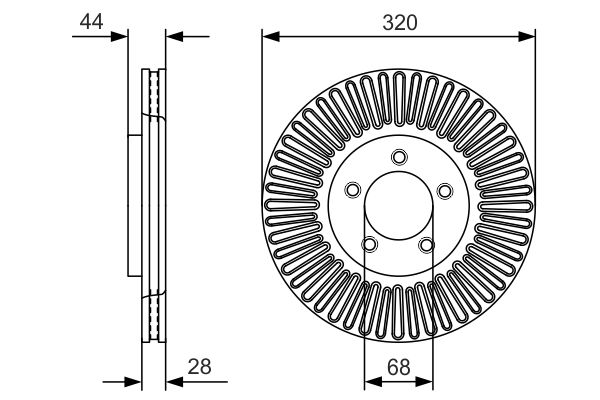 BOSCH 0986479D19 Féktárcsa