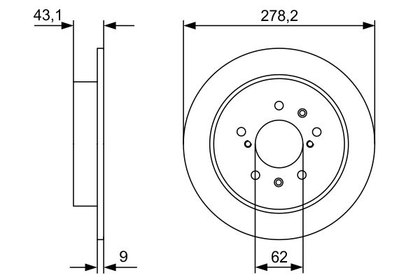 BOSCH 0986479D34 Féktárcsa