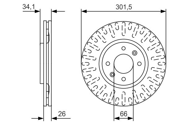 BOSCH BOS0986479D36 féktárcsa