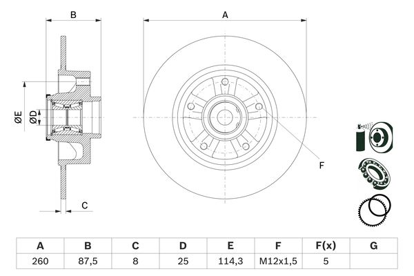 BOSCH BOS0986479E79 féktárcsa