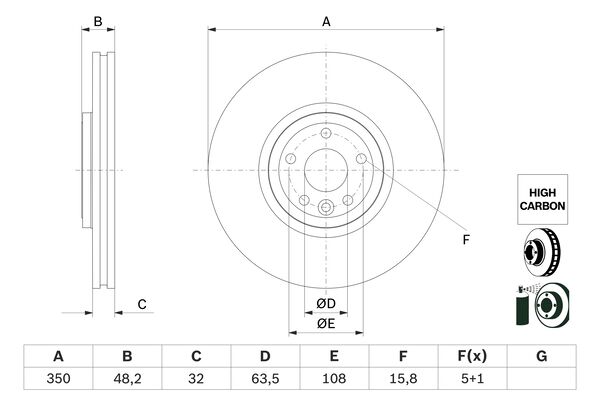 BOSCH BOS0986479G33 féktárcsa