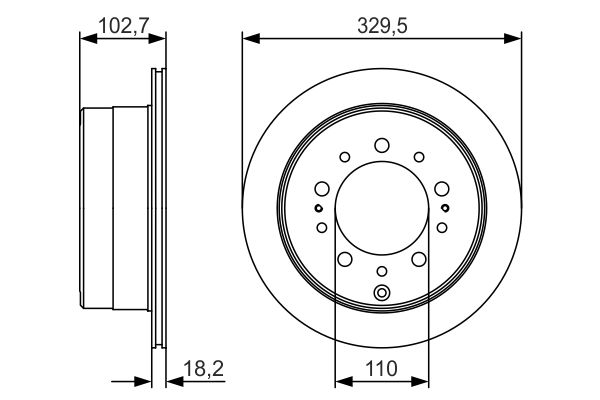 BOSCH BOS0986479R15 féktárcsa