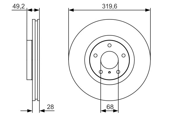 BOSCH 0986479R22 Féktárcsa