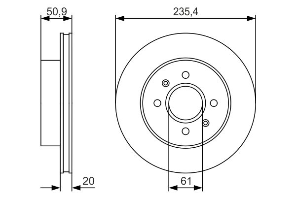 BOSCH 0986479R52 0986479R52 FÉKTÁRCSA (CSAK PÁRBAN RENDELHETO)