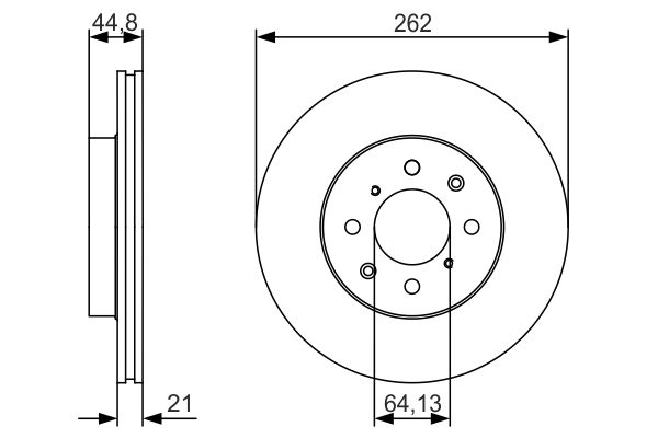 BOSCH 0986479R80 FÉKTÁRCSA