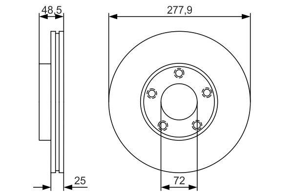 BOSCH 0986479R83 féktárcsa