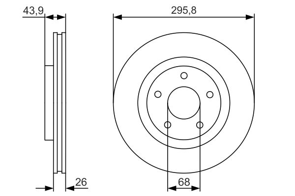 BOSCH BOS 0986479R89 Féktárcsa