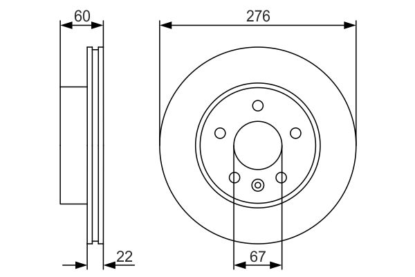 BOSCH 0986479R95 Féktárcsa