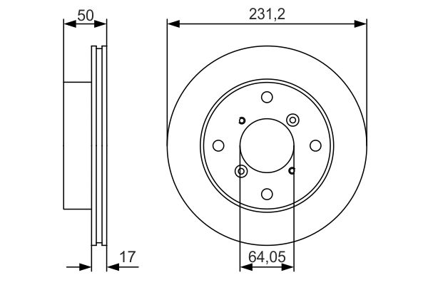 BOSCH 0986479R96 FÉKTÁRCSA