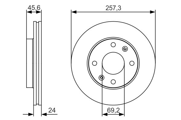 BOSCH 254169 0 986 479 S03 - Féktárcsa