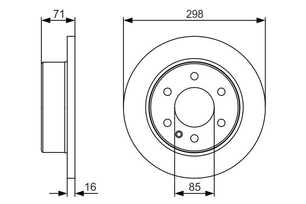 BOSCH 0986479S05 FÉKTÁRCSA