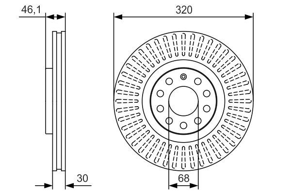 BOSCH 0986479S30 Féktárcsa