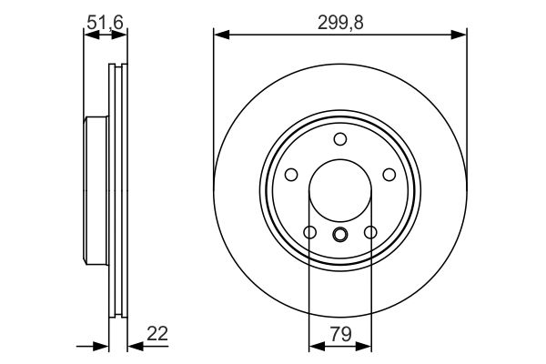 BOSCH 1009326986 0986479S32 - Első féktárcsa