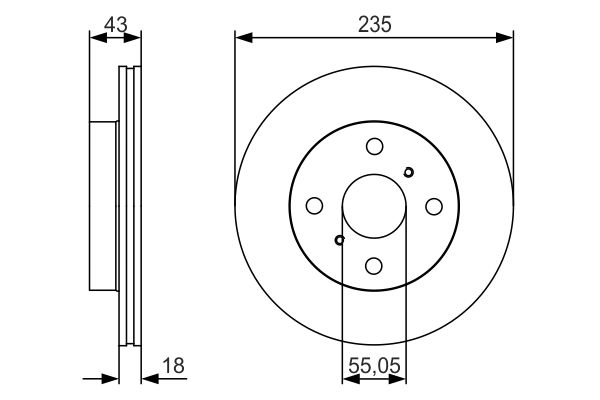 BOSCH 1004039020 0986479S46 - Első féktárcsa