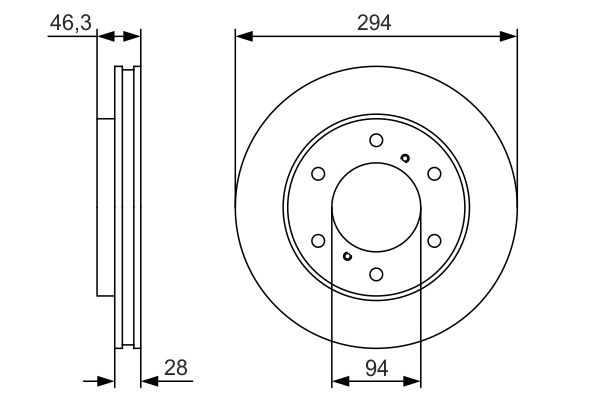 BOSCH 0986479S63 Féktárcsa