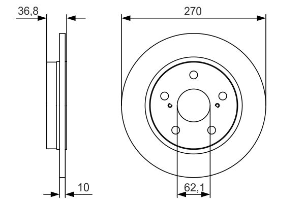 BOSCH BOS 0986479S64 Féktárcsa