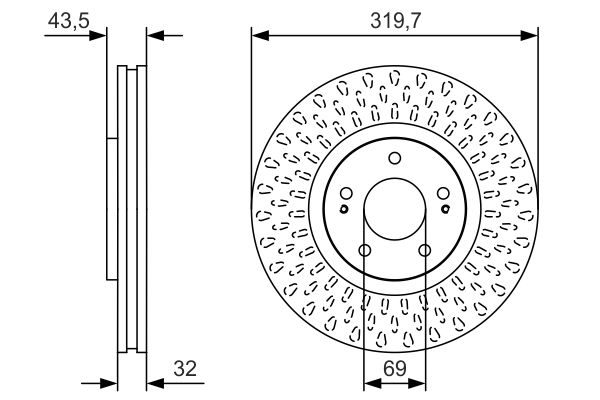 BOSCH 0986479T01 Féktárcsa