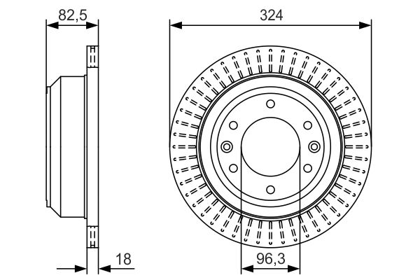 BOSCH 0986479U29 Féktárcsa