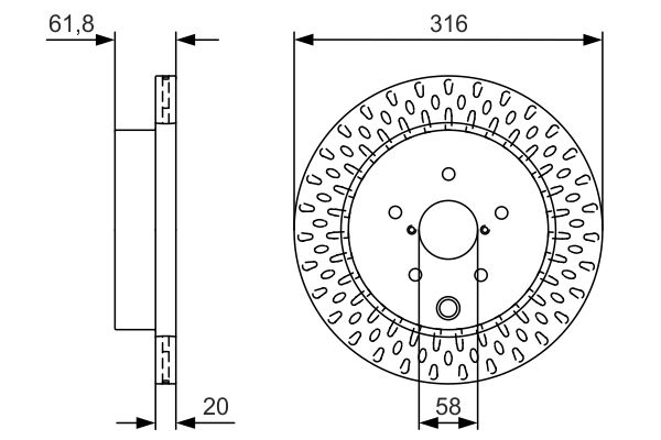 BOSCH BOS0986479V05 féktárcsa