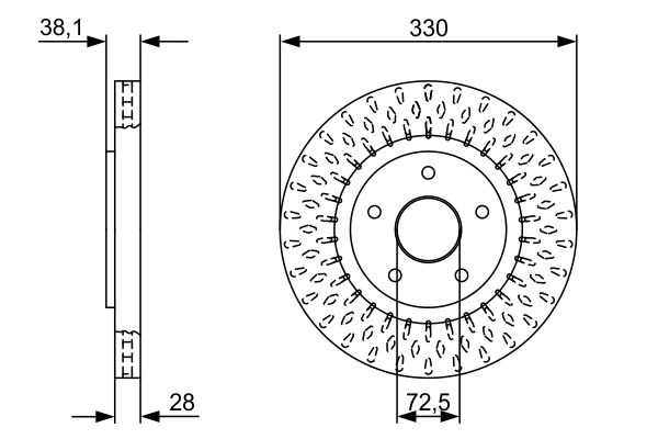 BOSCH 0986479V85 Féktárcsa