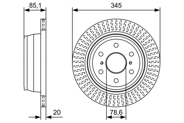 BOSCH BOS0986479W32 féktárcsa