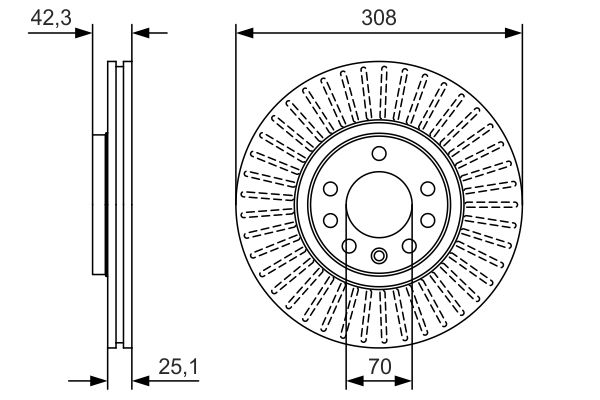 BOSCH BOS0986479W59 féktárcsa