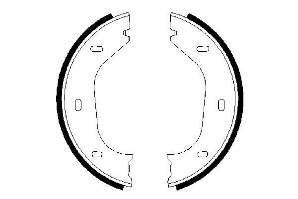 BOSCH 220 029 0 986 487 202 - Fékpofakészlet kézifékhez, rögzítőfékhez, dobfékhez